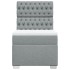 Cama box spring con colchón tela gris claro 90x200