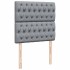 Cama box spring con colchón tela gris claro 90x200