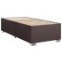 Cama box spring con colchón tela marrón oscuro 90x200