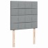 Cama box spring con colchón tela gris claro 90x200