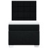 Cama box spring con colchón tela negro 90x200