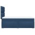 Cama box spring con colchón tela azul 90x200