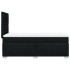 Cama box spring con colchón tela negro 100x200