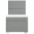 Cama box spring con colchón tela gris claro 100x200