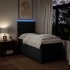 Cama box spring con colchón tela negro 100x200