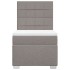 Cama box spring con colchón tela gris taupe 100x200