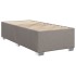 Cama box spring con colchón tela gris taupe 100x200