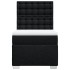 Cama box spring con colchón tela negro 100x200