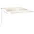 Toldo automático LED sensor de viento crema 3,5x2,5