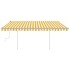 Toldo manual retráctil con LED amarillo y blanco 4,5x3,5