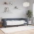 Sofá cama sin colchón terciopelo gris oscuro 90x200