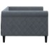 Sofá cama sin colchón terciopelo gris oscuro 90x200
