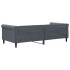 Sofá cama sin colchón terciopelo gris oscuro 90x200