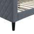Sofá cama sin colchón terciopelo gris oscuro 90x200