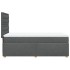 Cama box spring con colchón tela gris oscuro 100x200