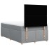 Cama box spring con colchón tela gris claro 120x200
