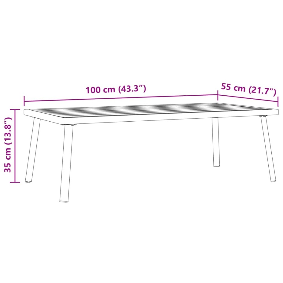 Sofá de jardín con cojines acero y textilene