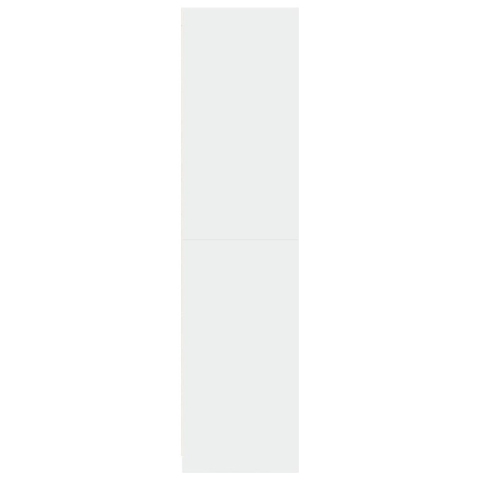 Armario de madera de ingeniería blanco 30x50x200