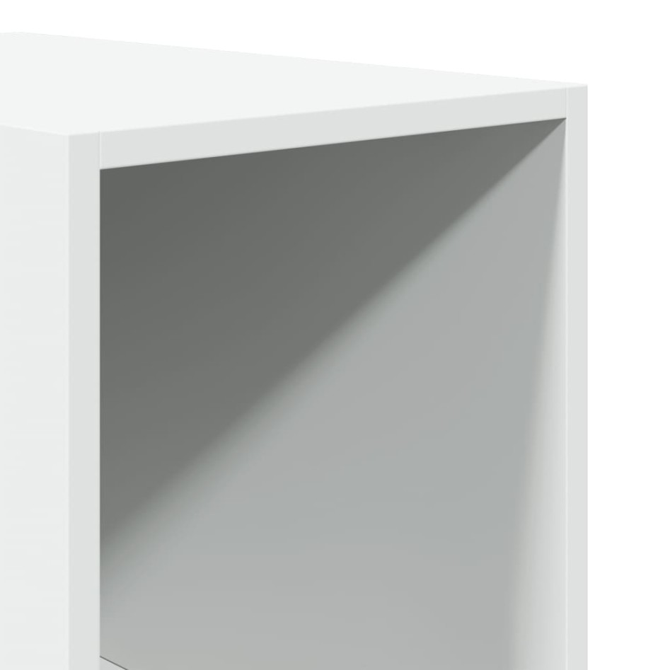 Armario de madera de ingeniería blanco 30x50x200