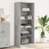 Armario de madera de ingeniería gris hormigón 80x50x200