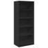 Armario de madera de ingeniería negro 80x50x200