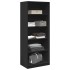 Armario de madera de ingeniería negro 80x50x200