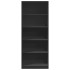 Armario de madera de ingeniería negro 80x50x200