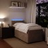 Cama box spring con colchón terciopelo gris claro 100x200