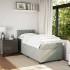 Cama box spring con colchón terciopelo gris claro 100x200