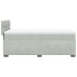 Cama box spring con colchón terciopelo gris claro 100x200