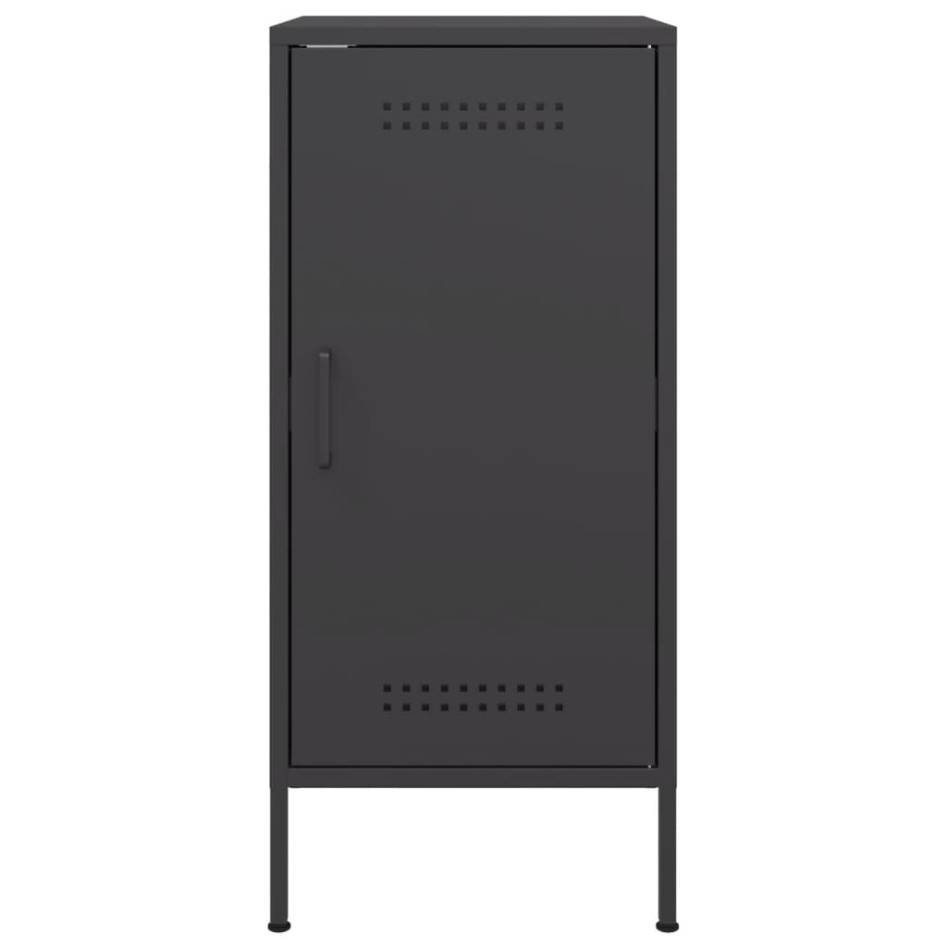 Aparadores 2 unidades acero negro 36x39x79