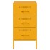 Mesitas de noche 2 unidades acero amarillo mostaza 36x39x68