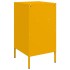 Mesitas de noche 2 unidades acero amarillo mostaza 36x39x68