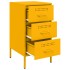 Mesitas de noche 2 unidades acero amarillo mostaza 36x39x68
