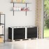 Collares de palets 3 uds madera maciza de pino negro 150x50