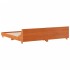 Cama sin colchón madera maciza de pino marrón cera 180x200