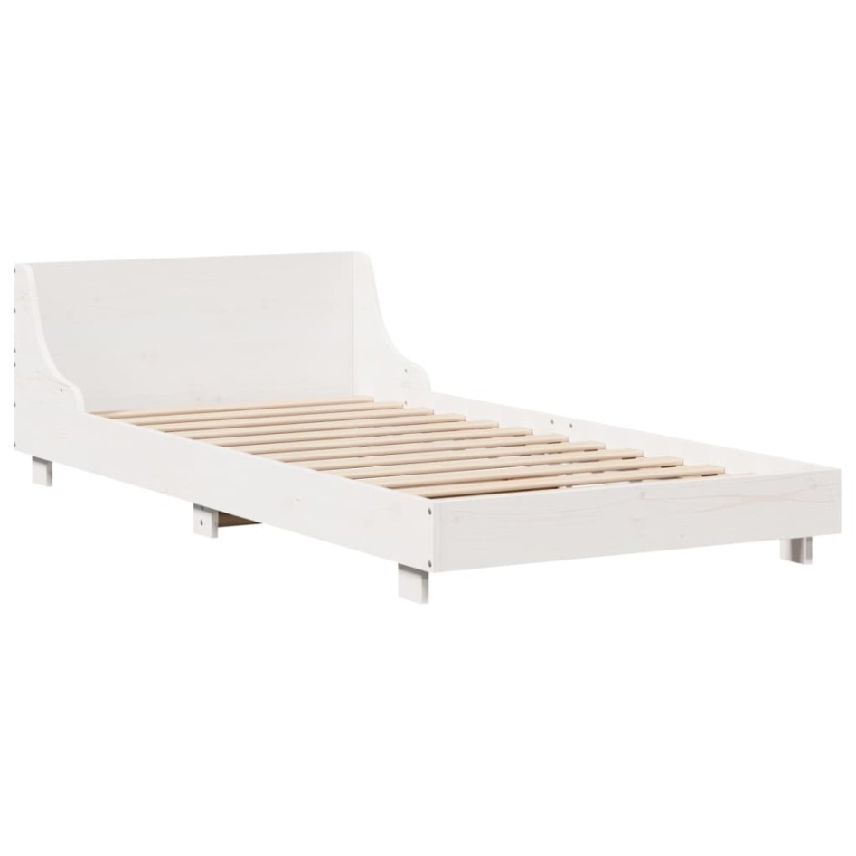 Estructura cama sin colchón madera maciza pino blanca