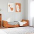 Cama sin colchón madera maciza de pino marrón cera 100x200