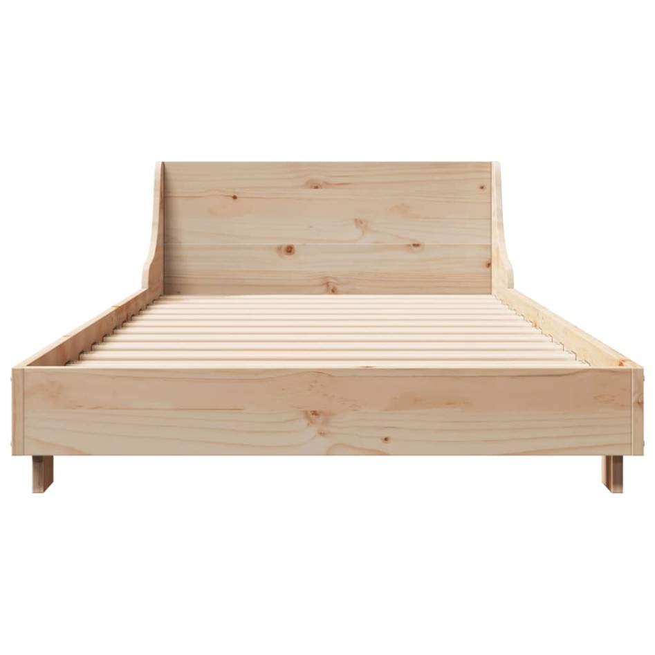 Estructura de cama sin colchón madera maciza de pino 90x190