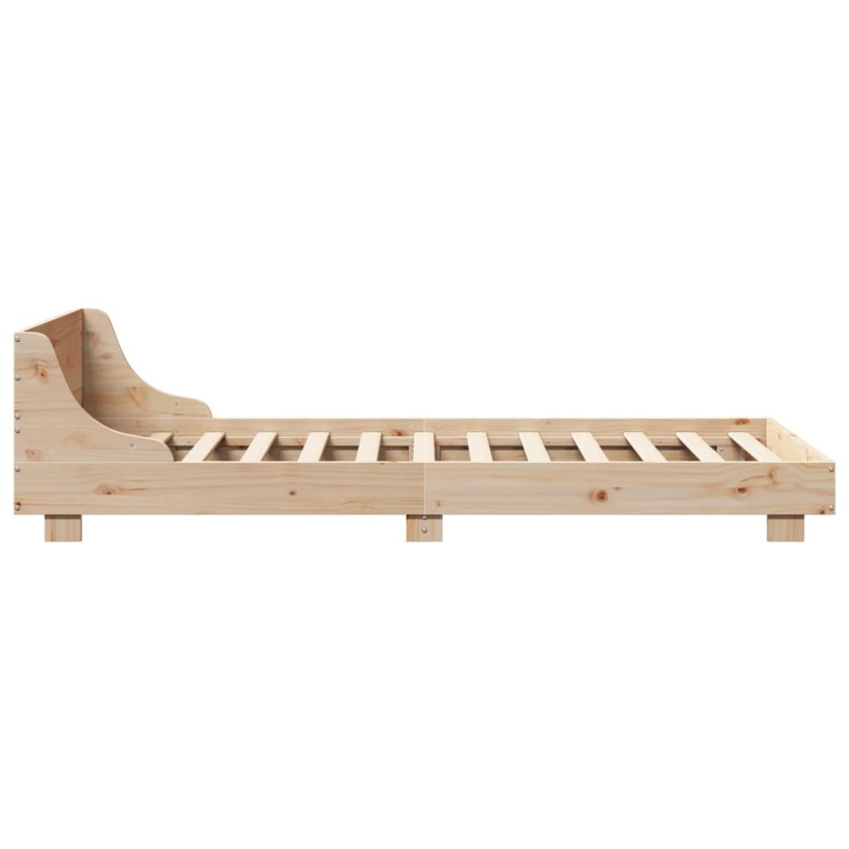 Estructura de cama sin colchón madera maciza de pino 90x190