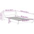 Estructura de cama sin colchón madera maciza de pino 90x190
