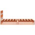 Estructura de cama sin colchón madera de pino marrón 90x200