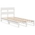 Estructura de cama sin colchón madera maciza blanca 75x190