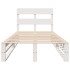 Estructura de cama sin colchón madera maciza blanca 75x190