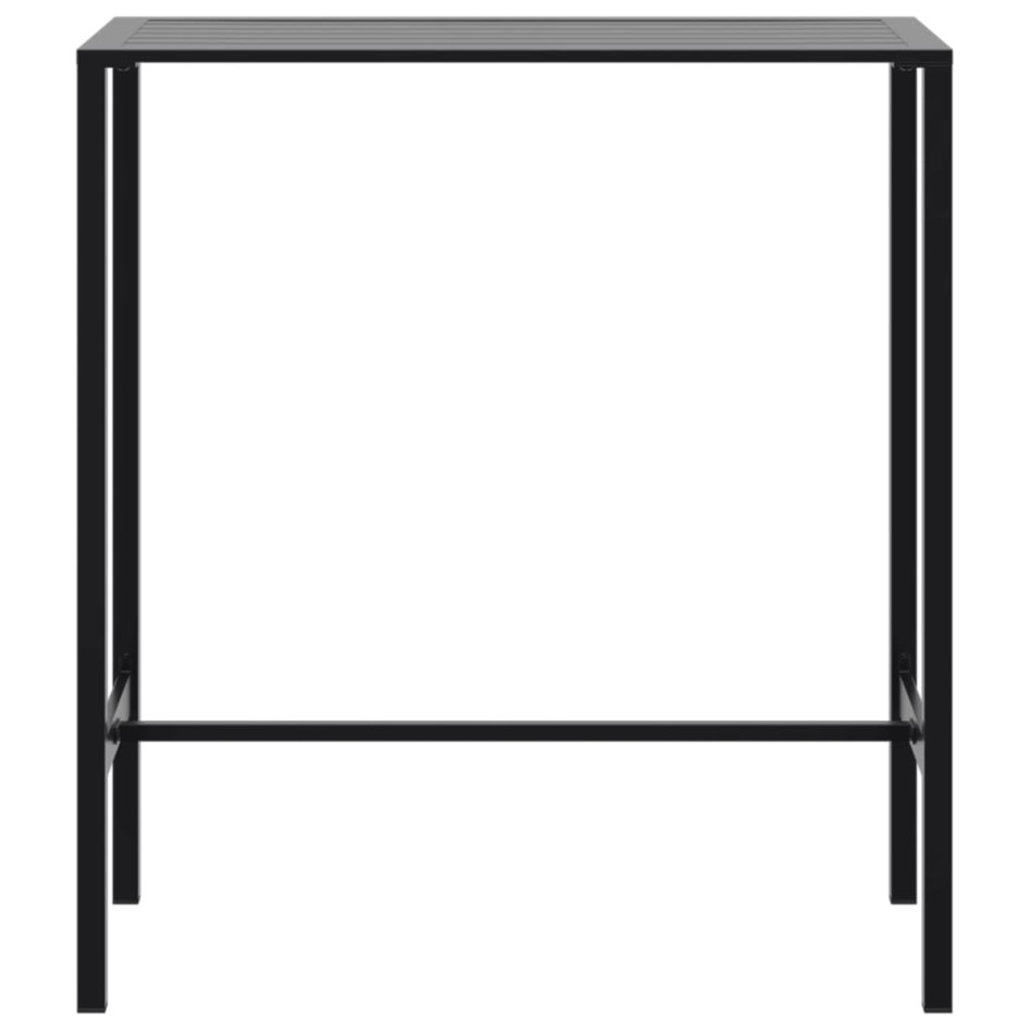 Juego de mesa alta y taburetes de jardín 5 piezas acero