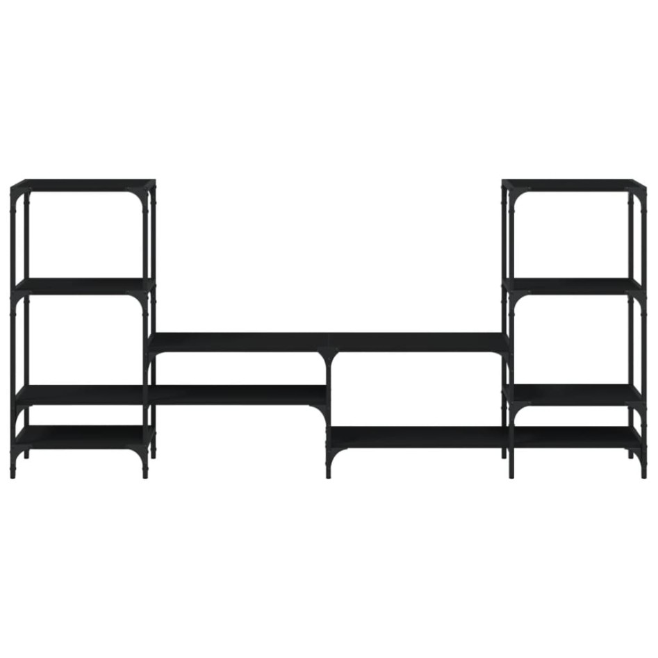 Mueble para TV madera de ingeniería negro 206,5x28,5x95