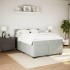 Cama box spring con colchón terciopelo gris claro 140x190