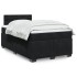 Cama box spring con colchón terciopelo negro 120x200