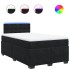 Cama box spring con colchón terciopelo negro 120x200