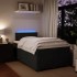 Cama box spring con colchón terciopelo negro 120x200